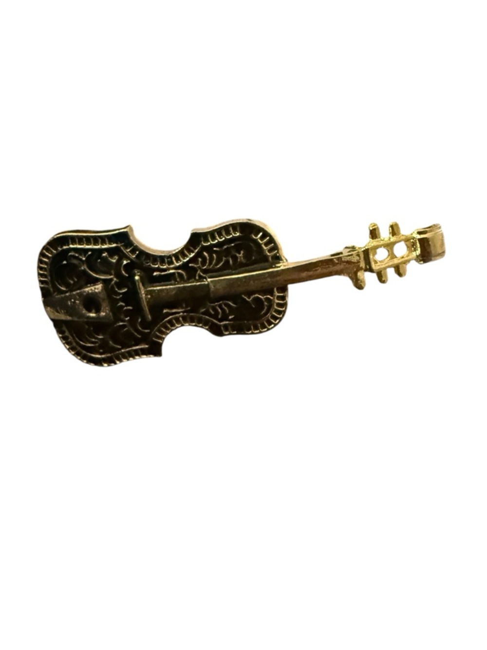 Vintage Gold Violin Brooch - Vintage - Picture 1 of 2